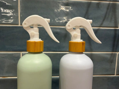 Replenish Bottle with Bamboo and White Mini Trigger Spray filled with 500ml of Miniml Cleaning Product