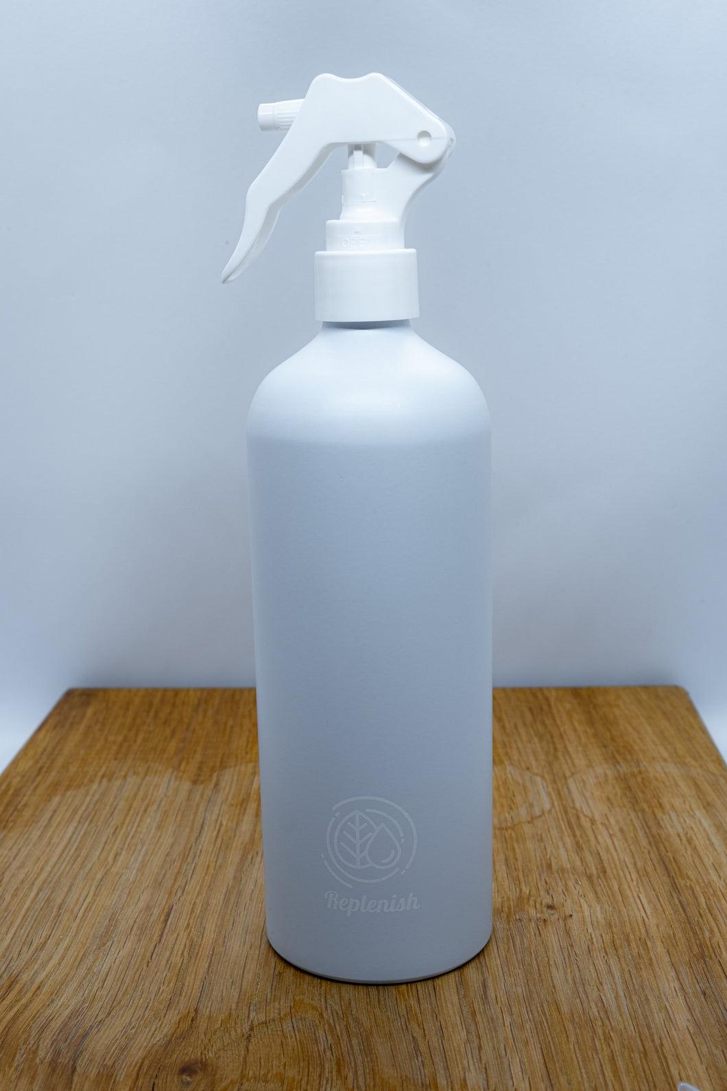 Replenish Bottle with White Mini Trigger Spray filled with 500ml of Miniml Cleaning Product