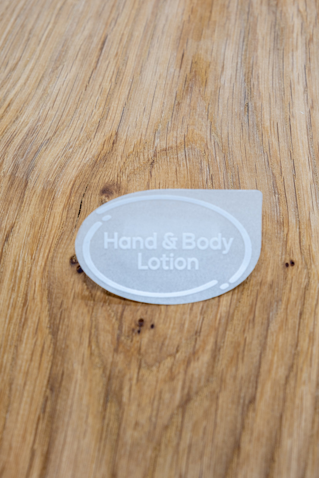 Hand & Body Lotion Label