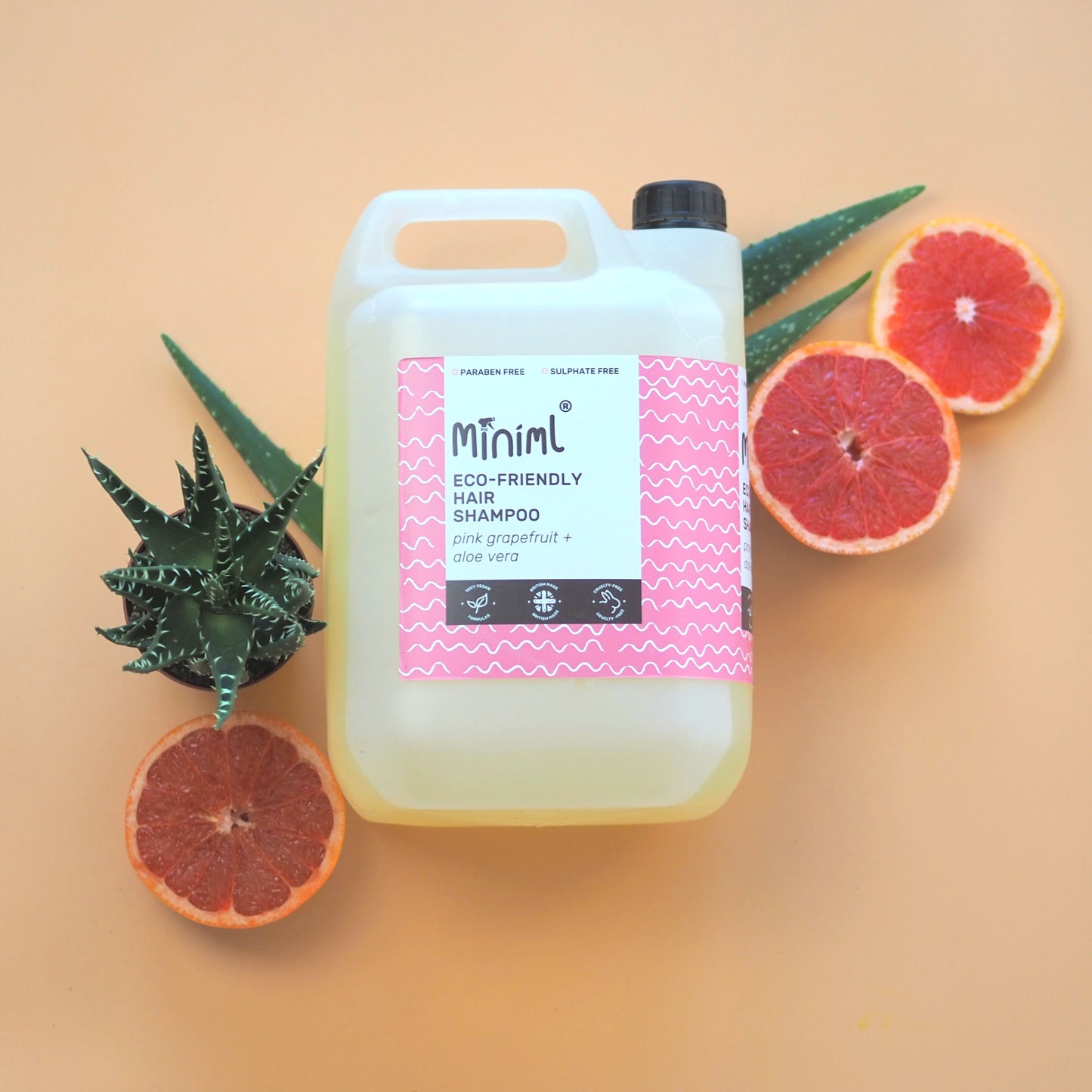 Hair Shampoo 5 Litres - Pink Grapefruit + Aloe Vera