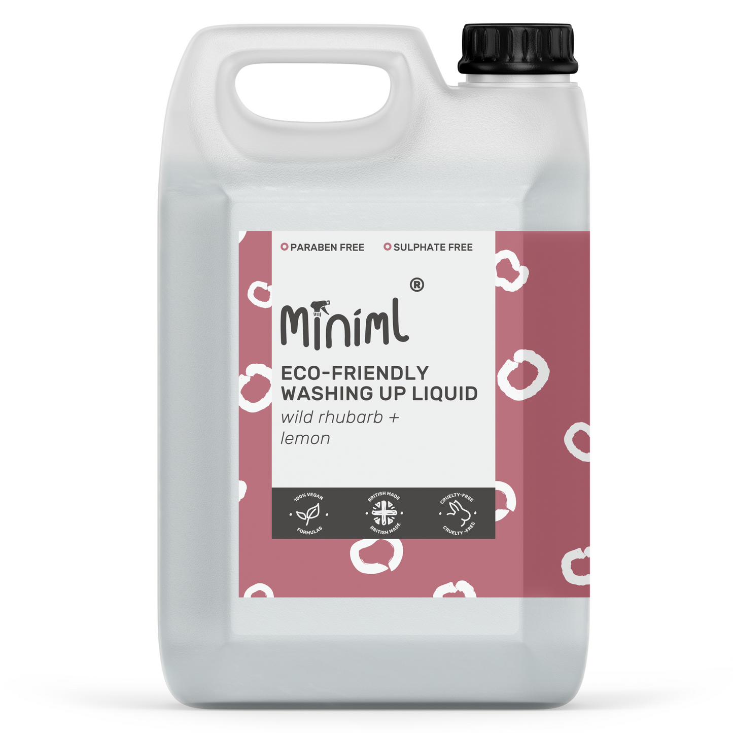 Washing Up Liquid 5 Litre - Wild Rhubarb + Lemon